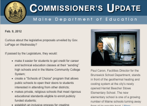 Commissioner's Update - Feb. 9, 2012 Newsletter image