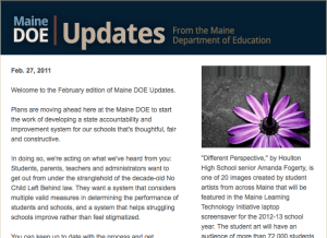 Maine DOE Updates - Feb. 27, 2012 Newsletter image