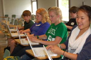 MLTI Conference 2012 043 Students learn about garageband in a breakout session