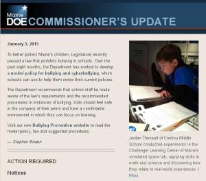 Commissioner's Update - Jan. 3, 2013