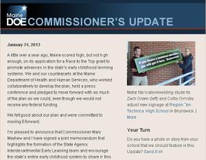 Commissioner's Update - January 31, 2013