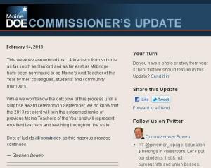 Commissioner's Update - Feb. 14, 2013