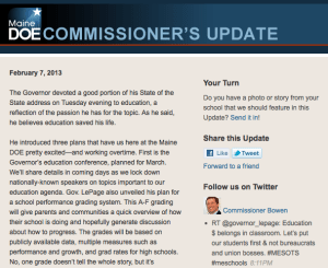 Commissioner's Update - Feb. 7, 2013
