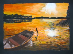 "Silent Moment", by Kyaira Grondin, a seventh-grader at Frank Harrison Middle School, is one of the 22 pieces of student artwork that will be featured as screensavers or background images on MLTI devices. 