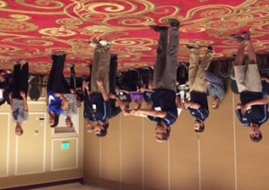 University of Maine physical education students engaging in PE a session