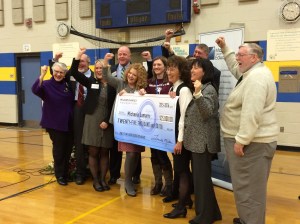 Ms. Lamarre celebrates with several of Maine's veteran Milken Educators