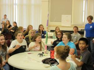 Student teams complete “Tallest Tower” challenge