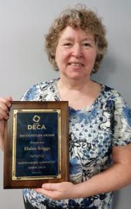 Elaine Briggs recognized by DECA