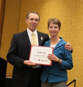 liz gile brown with SHAPE President Steve Jefferies