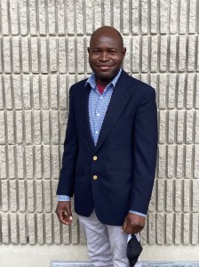 Computer Support Specialist student Santo Panzo took a moment during November mock interviews for a photo outside the Adult Learning Center at the Longley Multipurpose Center.