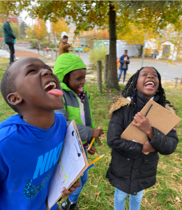 Students Laughing - outdoor learning