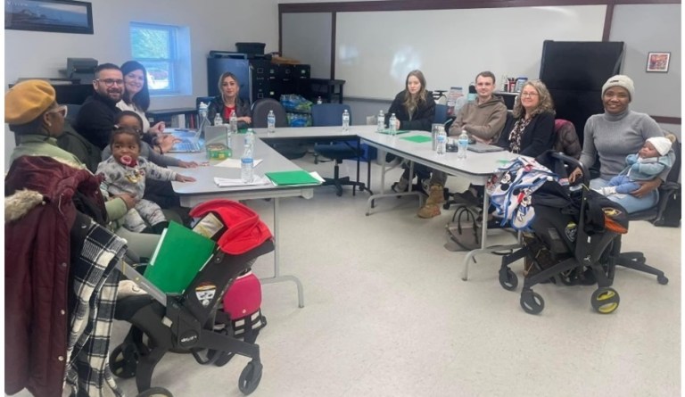 In this photo, Morin and colleagues prepare learners for the process of applying and working at Maine General in their Strengthening Maine Workforce program that provides English classes onsite at Maine General as a part of the employee’s work day as well as opportunities for advancement.