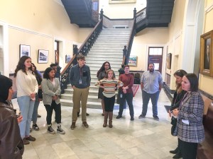 students touring the capitol complex
