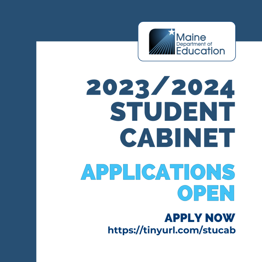 Maine DOE Opens 2023/2024 Student Cabinet&nbsp;Application