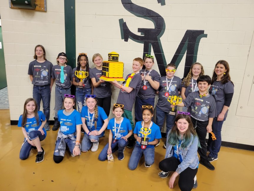 The fifth consecutive Champion’s Award for the Smart Fun Engineers was a thrill for these eighth graders who have been classmates and teammates for several years.