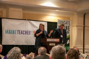 Cary Olson Cartwright of Unum and Jason Judd from Educate Maine