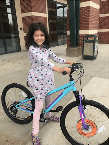 Read to Ride Summer Challenge winner, Brooke from Whitefield