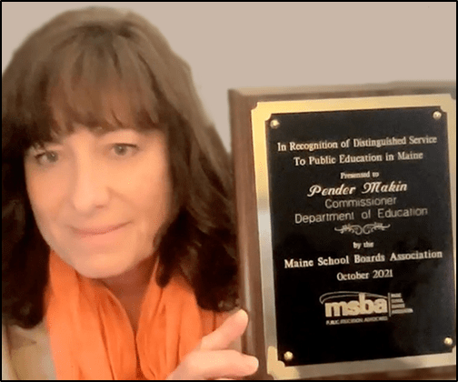 Commissioner Makin Awarded Distinguished Service Award from Maine School Board&nbsp;Association