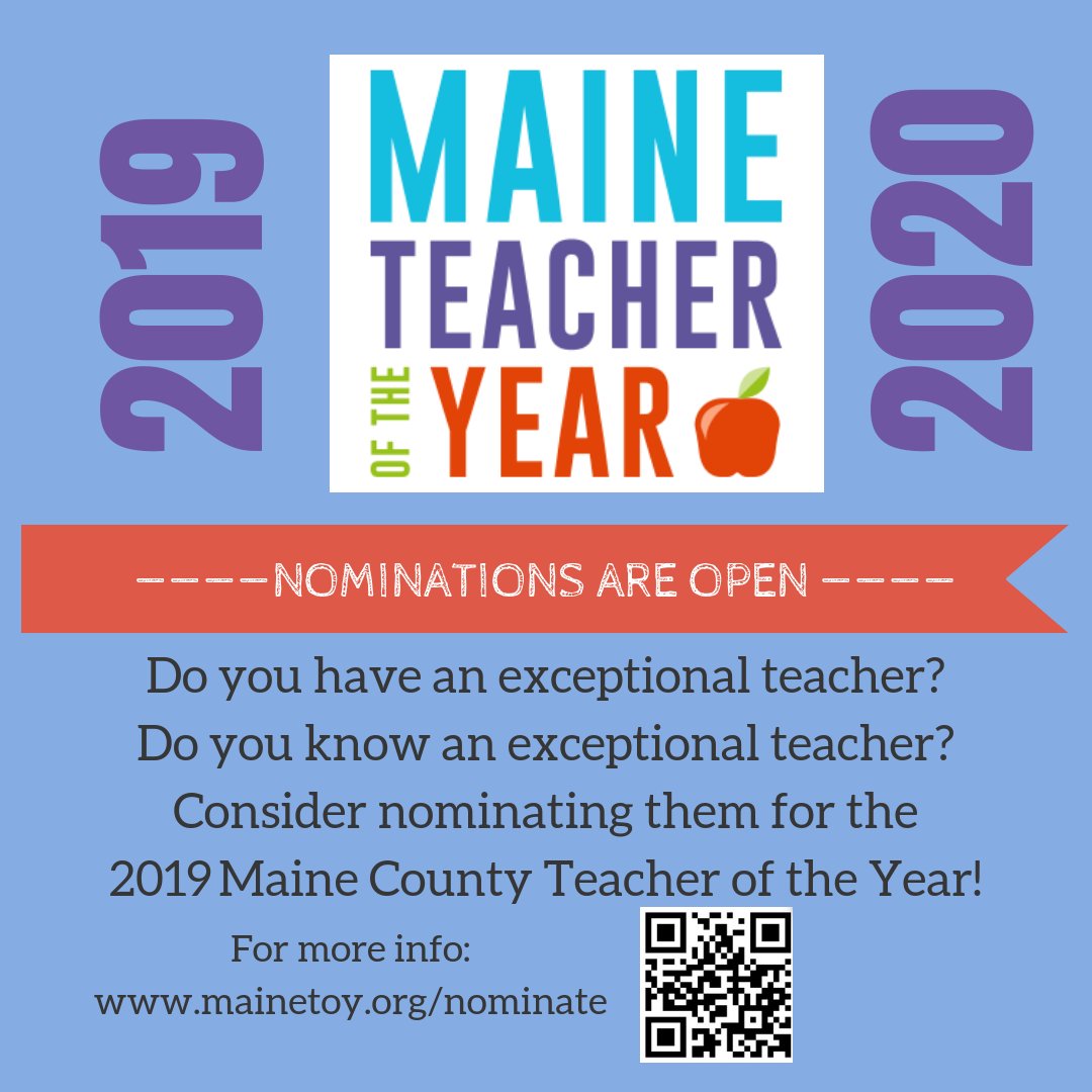Teacher of the Year Nominations Open Until February 4th – Maine DOE ...