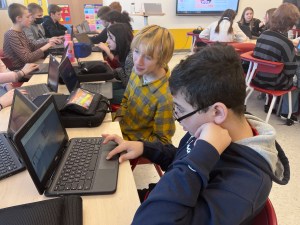 MLTI Caribou Visit with students