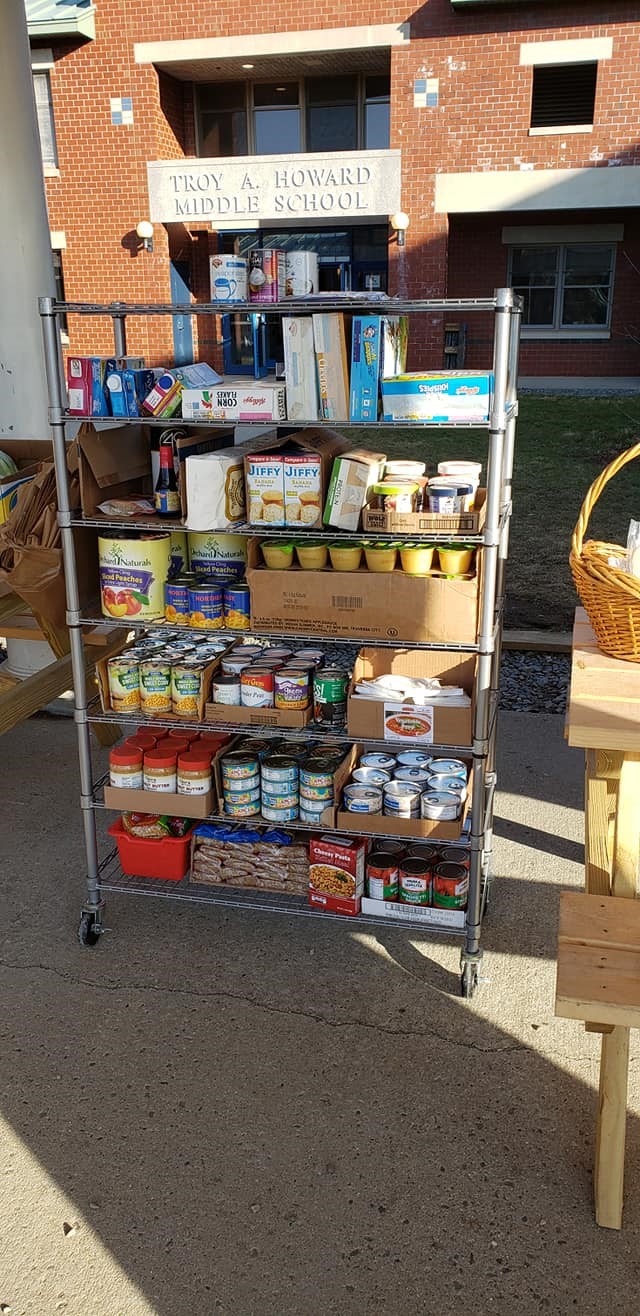 Troy Howard Middle School Expands Food Pantry with Community Caring&nbsp;Cart