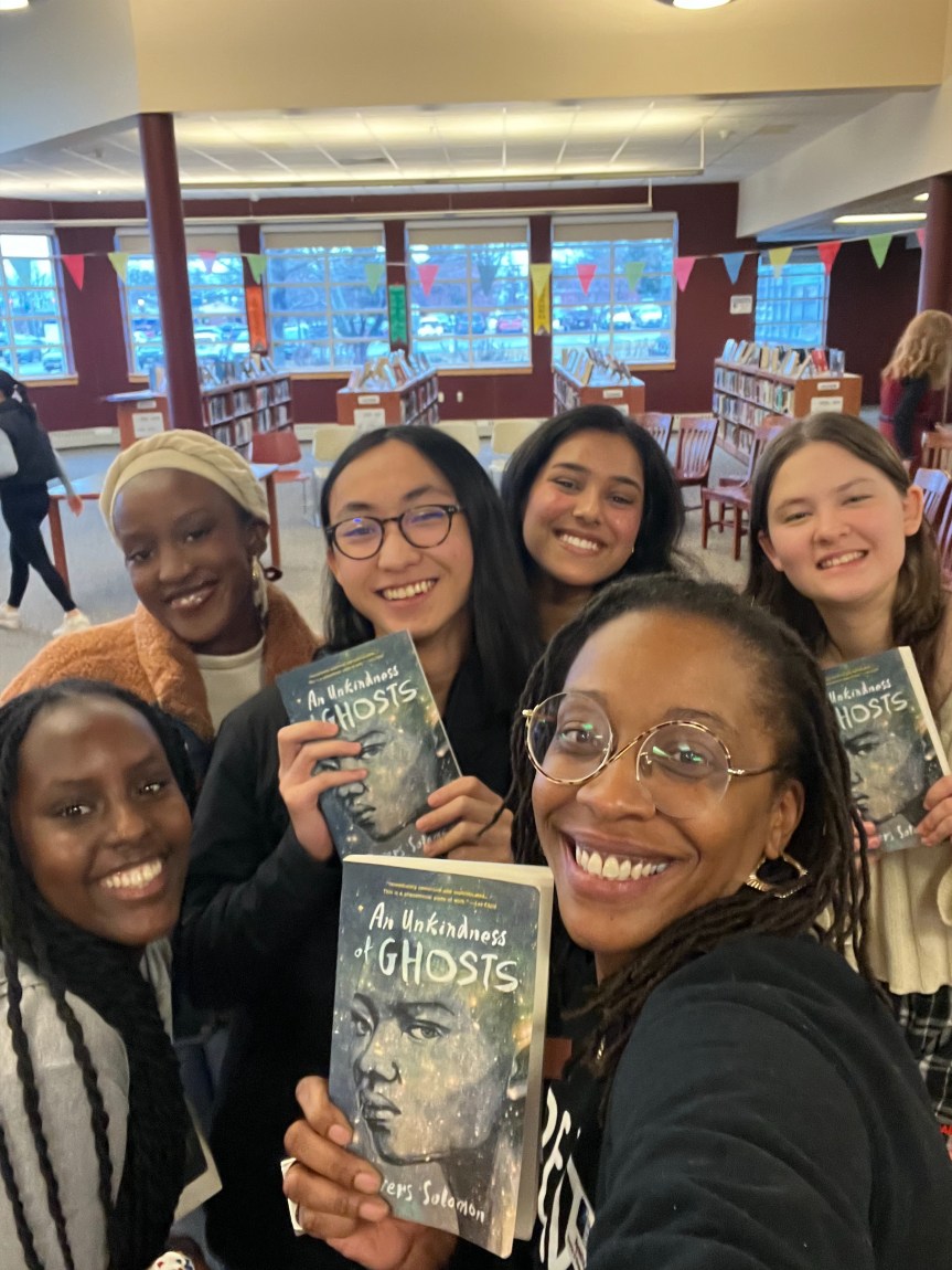 Ayesha Hall from Maine DOE and Scarborough HS Students