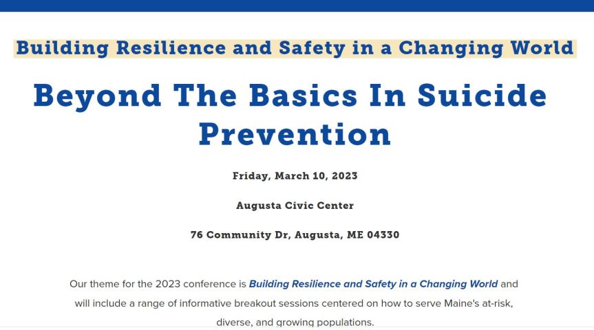2023 Beyond the Basics in Suicide Prevention: Building Resilience and Safety in a Changing World 