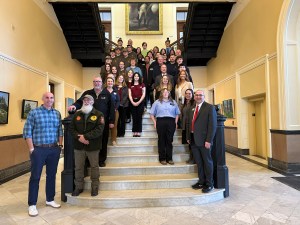 Participants gathered for a group picture.