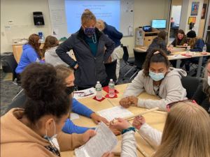 Jenny France, 2020 Somerset TOY watching students at the Future Teacher's Academy