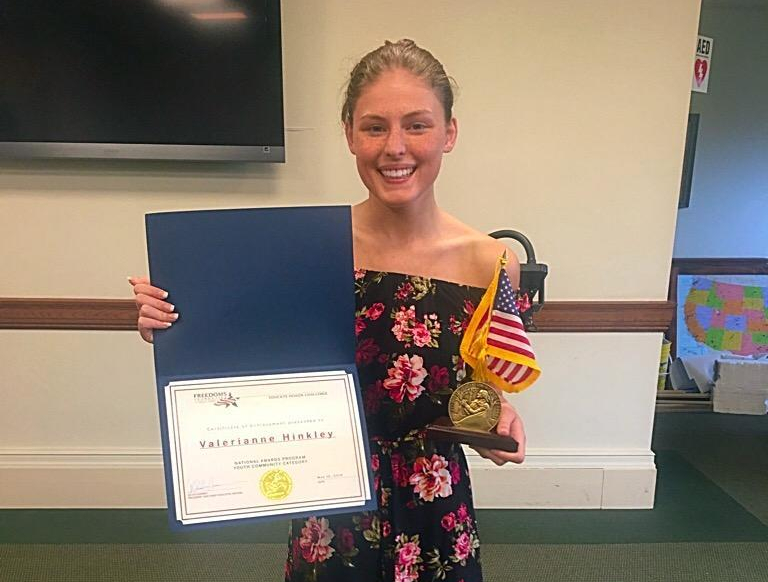 Mt. Blue Student Honored with National Freedoms Foundation&nbsp;Award