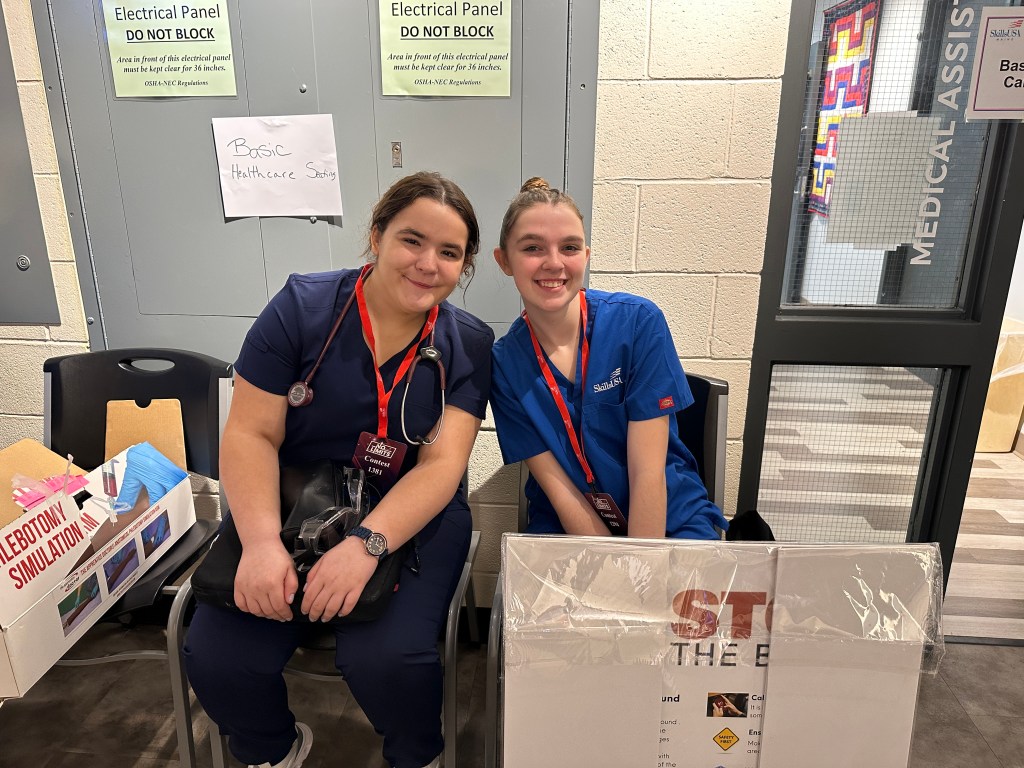 (L to R) Ally from Somerset County Technical Center and Rylee from Hancock County Technical Center.