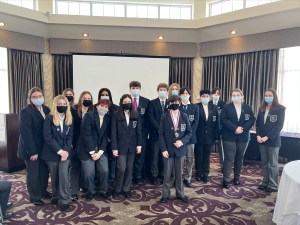 student group photo indoors