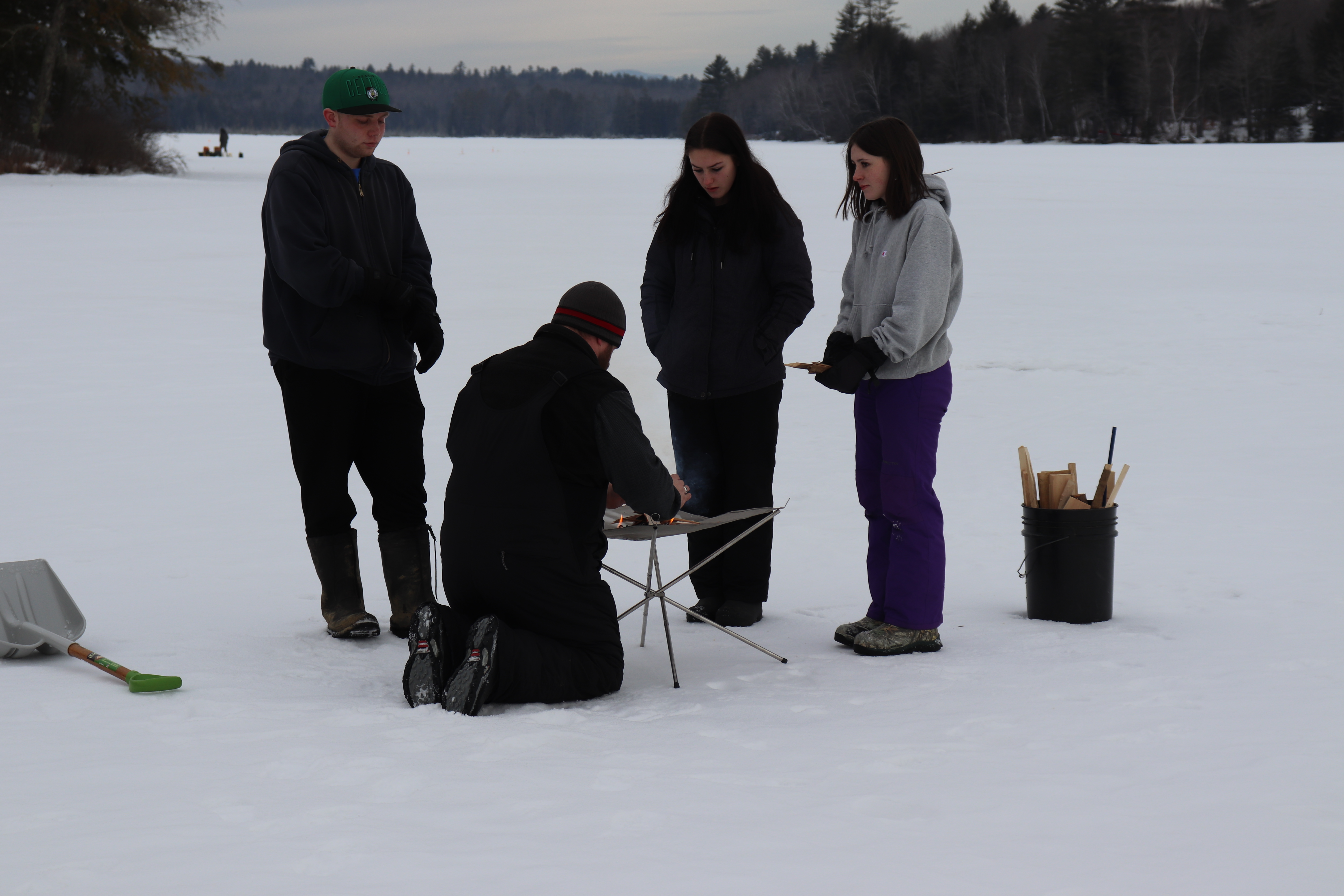 A Day on Fahi Pond Ice Fishing with Upper Kennebec Valley High School’s ...