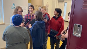 MLTI Caribou Visit with students