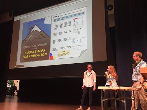 Austin Taylor and Brittney Bubar presenting at the Hawaii Island TechEd Conference