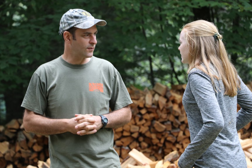  Scott in discussion with a student. 