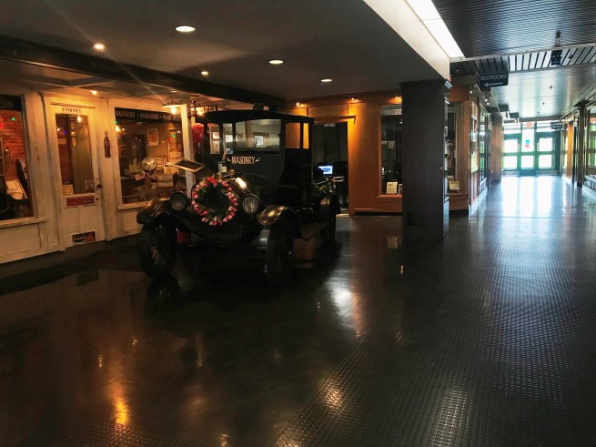 Lobby of UTC with its centerpiece, a Ford Model T