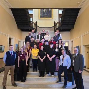 Participants gathered for a group picture.