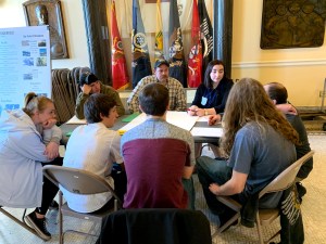 students sitting together working