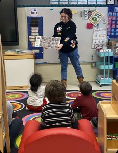 Ahna Higgins working in SCTC's Early Education and Teaching program