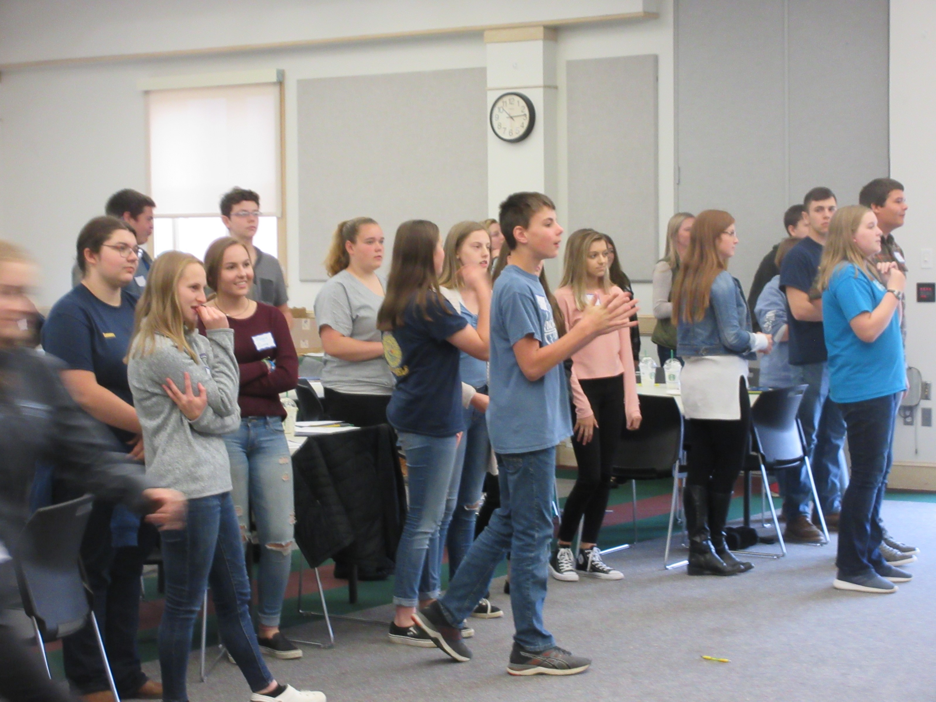 Students race to identify different methods of communicating in order to improve their own FFA chapter member communication.