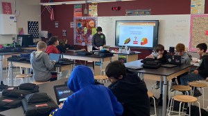 MLTI Caribou Visit with students