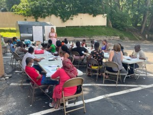 Marissa, SoPo Adult Ed. Instructor teaching English, July of 2021