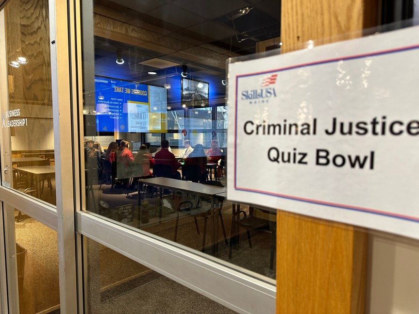 Students compete in the Criminal Justice Quiz Bowl competition.