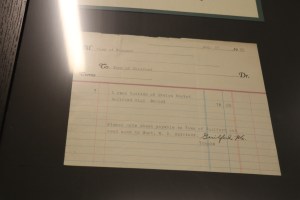 An old tuition bill for $75.00 from 1929.