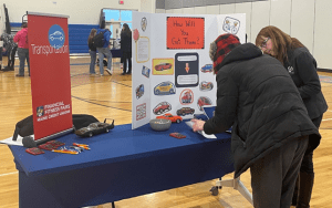Credit Union Volunteers help students assess the transportation options based on their budgets.