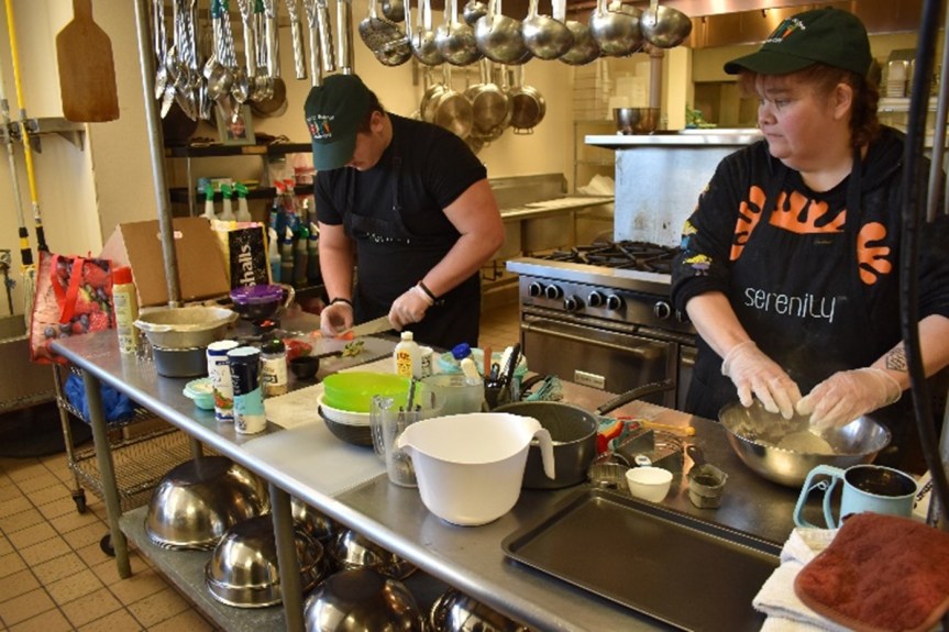 Caleb Pratt & Gina Bailey from Team Son-Day- competing in last year’s Westbrook Regional Cook-off