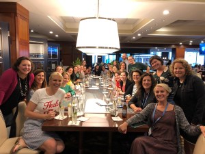 group picture at dinner