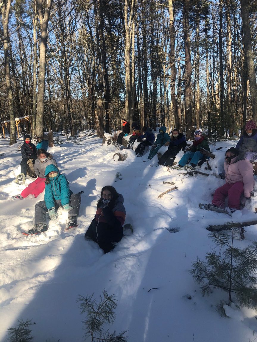 SNOWSHOEING, 3rd/4th graders, Georgetown Central School