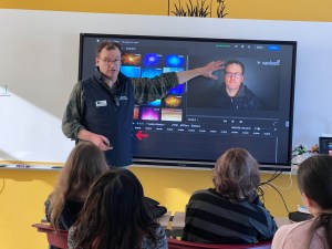 MLTI Caribou Visit with students